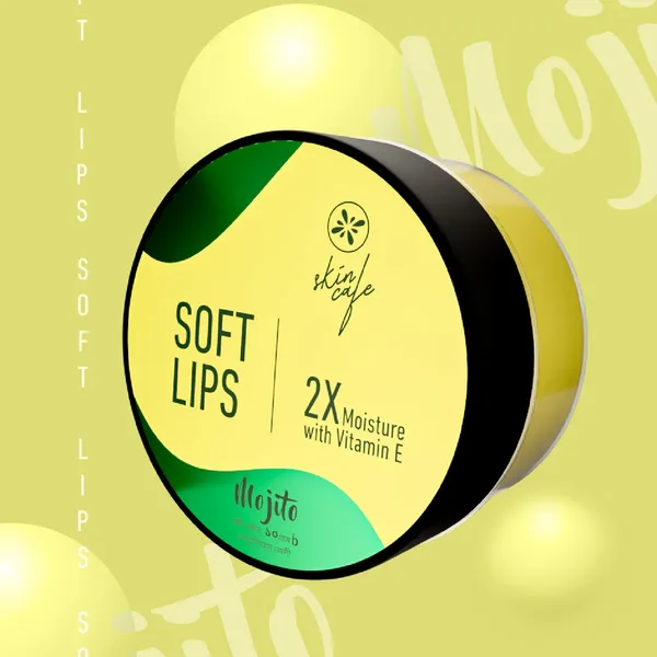 Skin Cafe Locks 2X moisture with Vitamin E Soft Lips Lip Balm-Mojito 10g – View 3