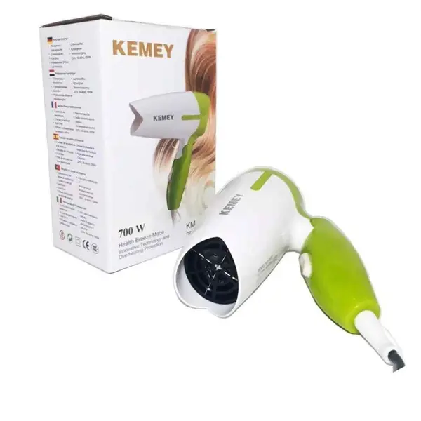 Kemei KM-6830 Dry Care Essential Foldable Hair Dryer – Color: Green – View 3