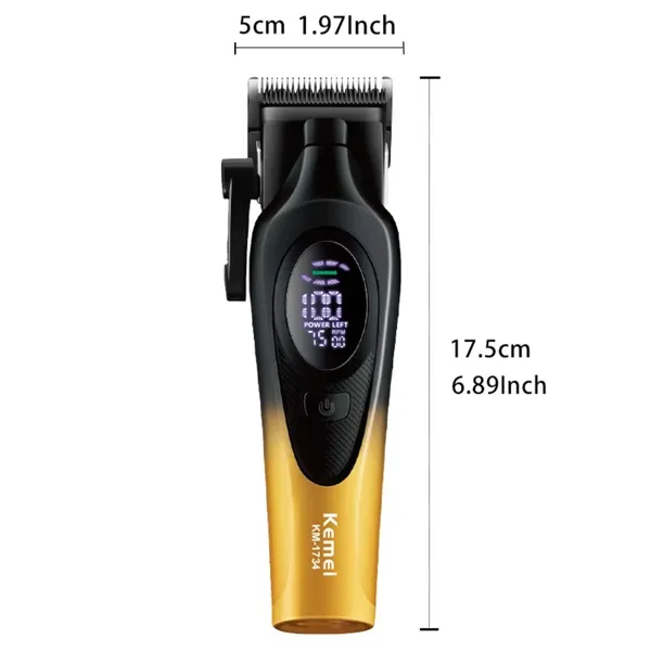 Kemei KM-1734 Professional Hair Clipper & Trimmer – Color: Gold – View 2
