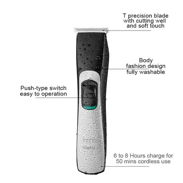HTC AT-129C Full Washable Professional Hair Trimmer for Men – View 4