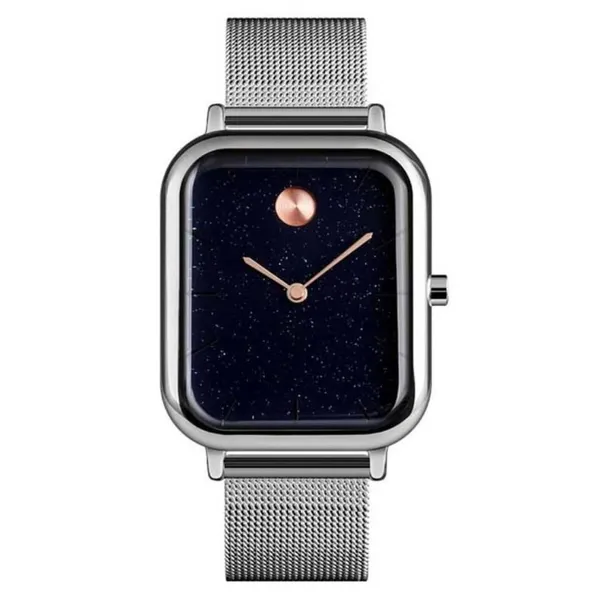 Skmei 9187 Elegant Stainless Steel Quartz Waterproof Men's Watch – Dial Color: Silver, Strap Color: Silver – View 1