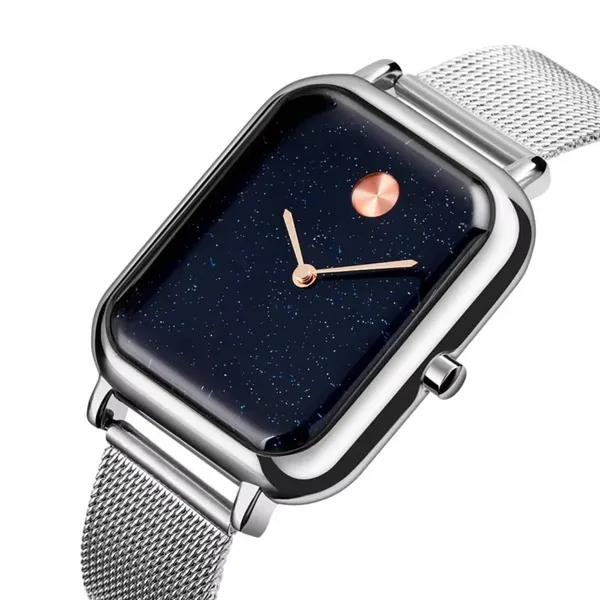 Skmei 9187 Elegant Stainless Steel Quartz Waterproof Men's Watch – Dial Color: Silver, Strap Color: Silver – View 2