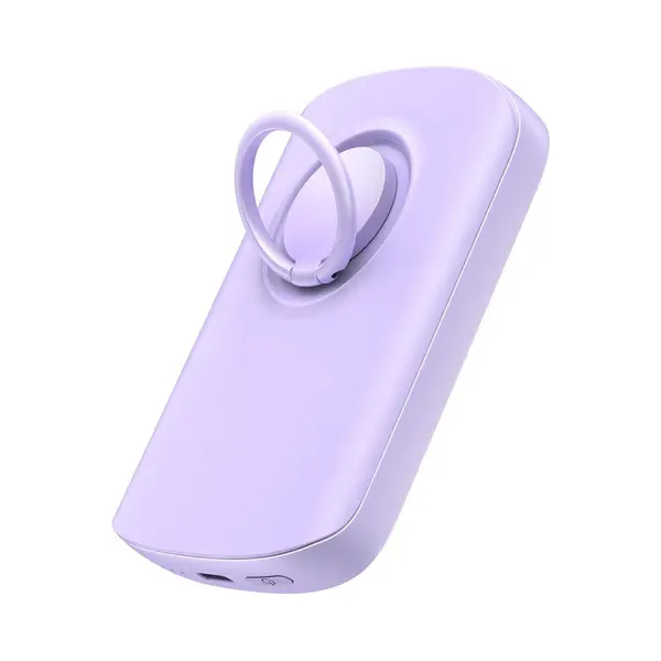 JOYROOM JR-W030 Ring and Stand up to 20W Built-in Super Strong Magnetic Wireless Power Bank – Color: Purple – View 2