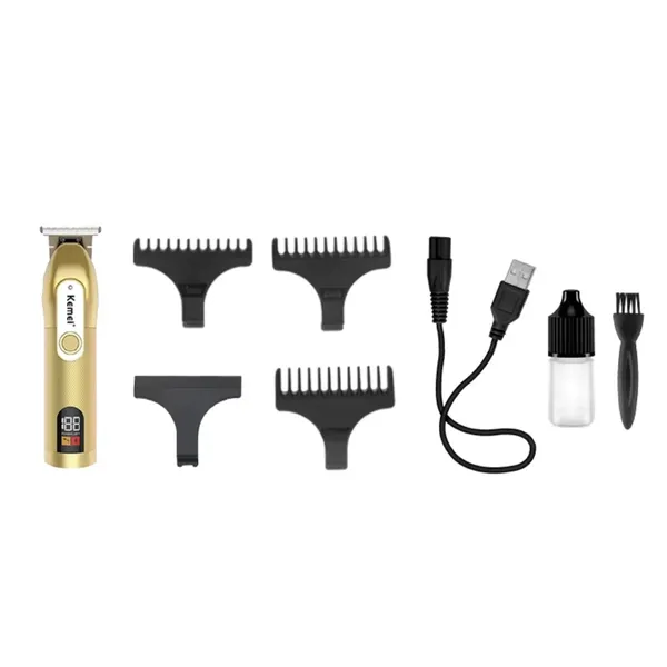 Kemei KM-1760 Cordless Hair & Beard Trimmer – Color: Gold – View 3