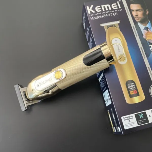 Kemei KM-1760 Cordless Hair & Beard Trimmer – Color: Gold – View 4