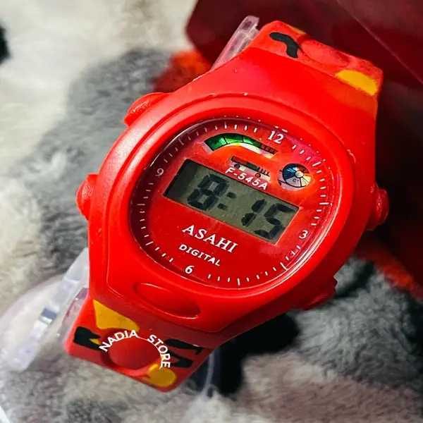 Best Fashionable Colorful And Durable Toy Sports Watch For Kids – Dial Color: Red, Strap Color: Red – View 2