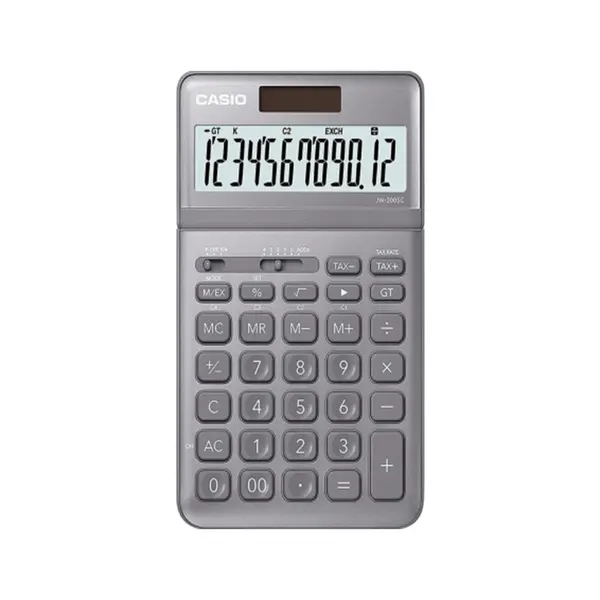 Casio JW-200SC-GY 12 digits Compact Desk Type Desktop Calculator – View 1