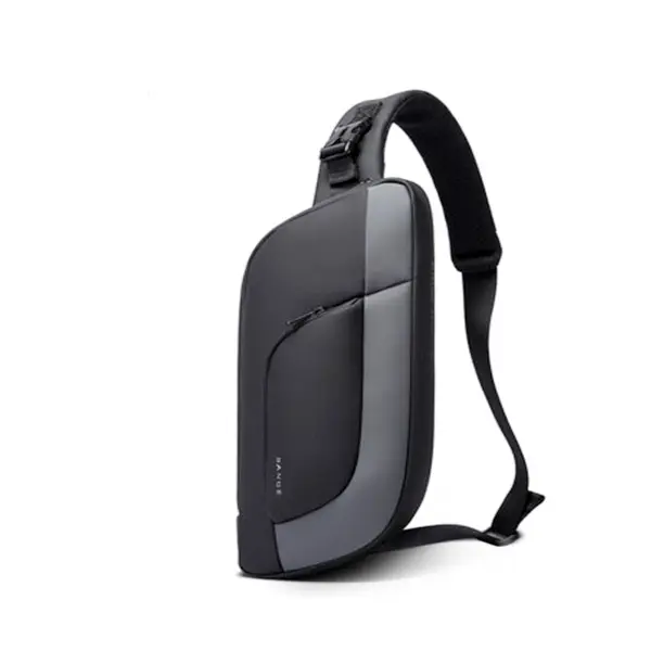 Bange BG-7312 Men Microfiber Leather Crossbody Chest Bag – Color: Gray – View 1