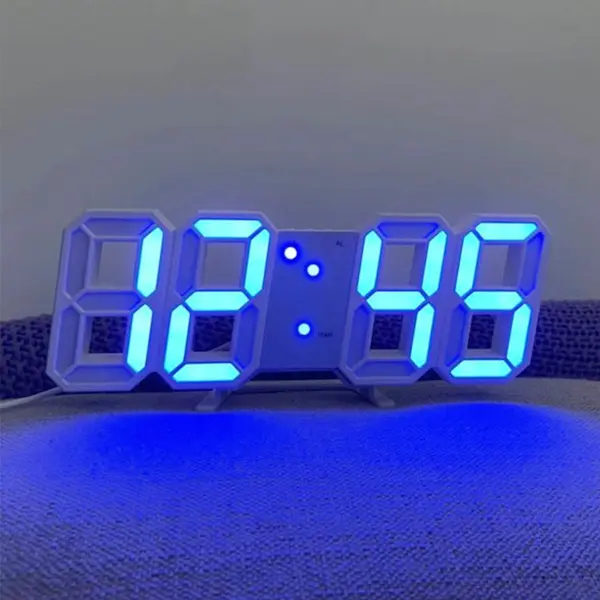Digital Glowing 3D LED Wall Clock & Table Clock – View 1