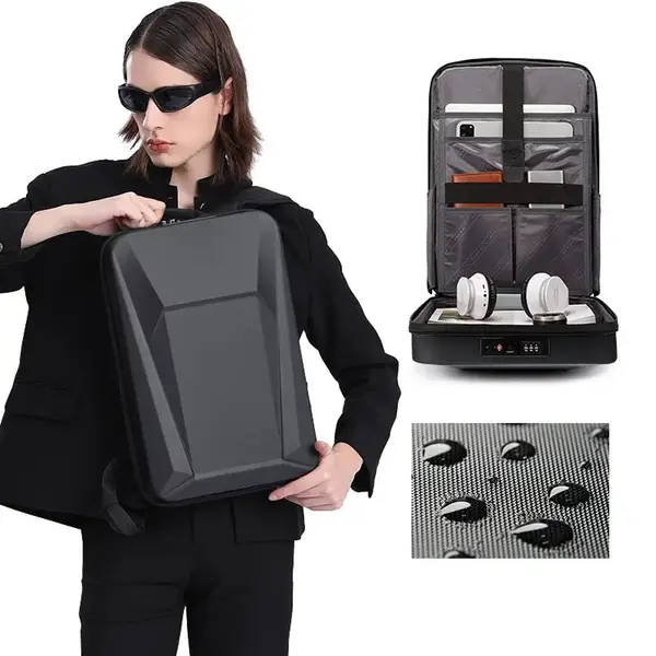 Bange BG-7682 TSA Combination Lock And USB Type-C Port Backpack – Color: Black – View 2