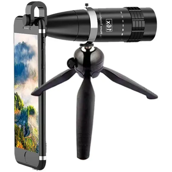 TechKing 16x HD Optical Zoom Mobile Telephoto Lens Kit Dual Mobile Phone Lens – View 1