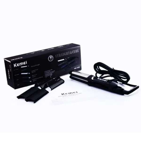 Kemei KM-1039 Professional 3 in 1 Electric Hair Straightener – View 2