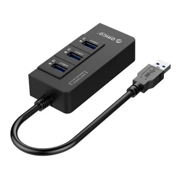 Orico HR01-U3-V1-BK USB 3.0 Hub with Gigabit Lan Port – View 1