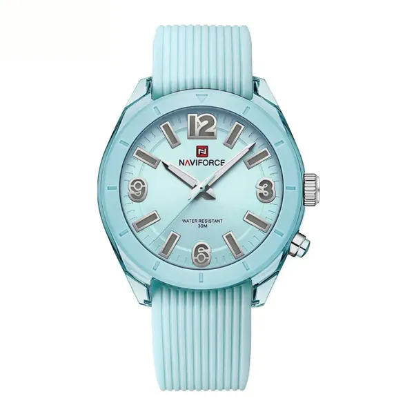 NAVIFORCE NF7103 Sports Waterproof Led Women's Watch – Dial Color: Blue, Strap Color: Blue – View 1