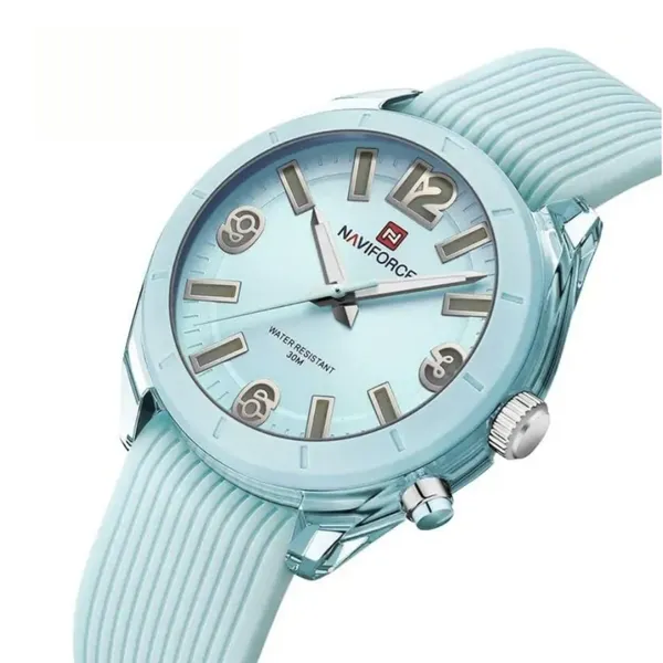 NAVIFORCE NF7103 Sports Waterproof Led Women's Watch – Dial Color: Blue, Strap Color: Blue – View 2