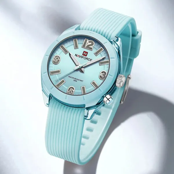 NAVIFORCE NF7103 Sports Waterproof Led Women's Watch – Dial Color: Blue, Strap Color: Blue – View 3