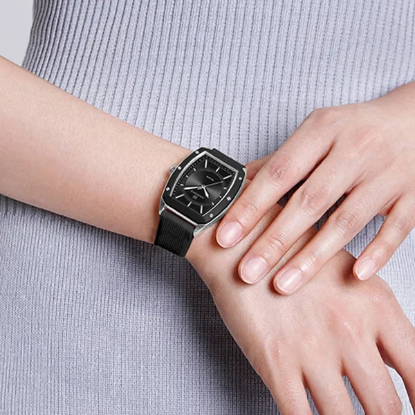NAVIFORCE NF5049 Japanese Movement Women’s Watch – Dial Color: Black, Strap Color: Black – View 5