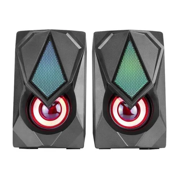 Xtrike Me SK-402 2.0 Channel Stereo RGB Gaming Speaker – Color: Black – View 1