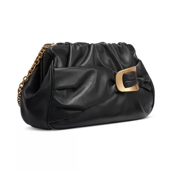 Faux Leather Lavie Women Sleek Wink Frame Clutche – Color: Black – View 2