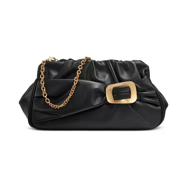 Faux Leather Lavie Women Sleek Wink Frame Clutche – Color: Black – View 1