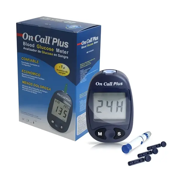 On Call Plus Diabetes Blood Glucose Monitoring Machine – View 1