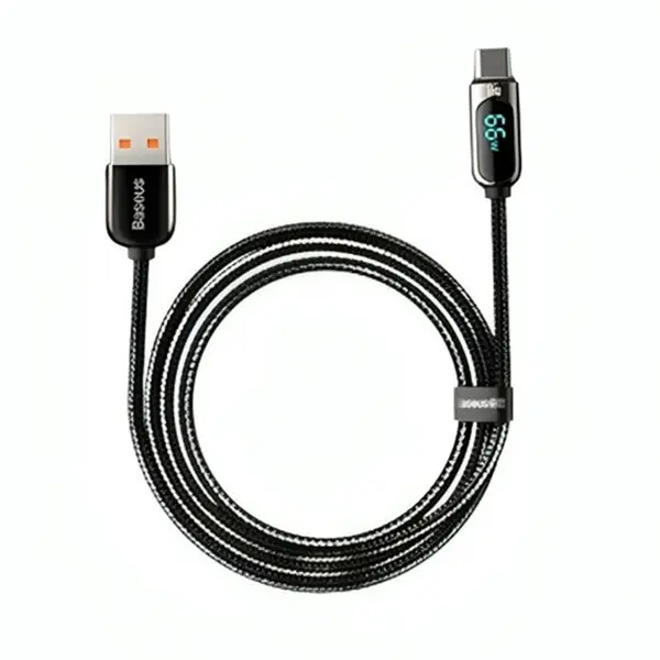 Baseus 66W USB to Type-C Charging 1m Nylon Braided Cable – View 3