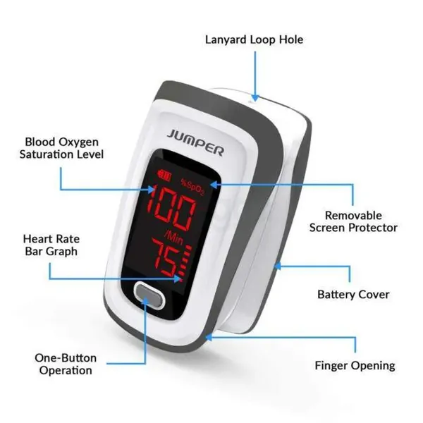 Jumper JPD-500E Portable Pulse Oximeter LED Display – View 4