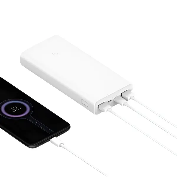 Xiaomi MI V3 PLM18ZM 18W Fast Charging 20000mAh USB-C Two-Way Power Bank – Color: White – View 4