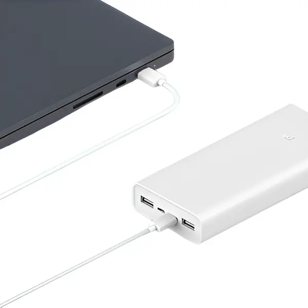 Xiaomi MI V3 PLM18ZM 18W Fast Charging 20000mAh USB-C Two-Way Power Bank – Color: White – View 3