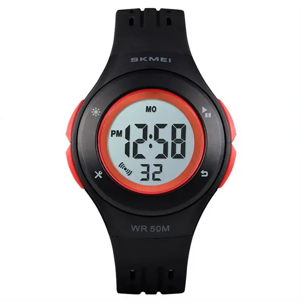 SKMEI 1455 Digital Waterproof Luminous Sporty Kid's Watch – Dial Color: Black, Strap Color: Black – View 1