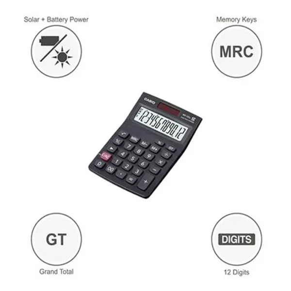 Casio MZ-12SA 12 digits Desktop Calculator Original – View 3