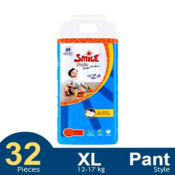 SMC Smile Advanced Leakage Guard Pant System Baby Diaper – Quantity: 32 pcs – View 2
