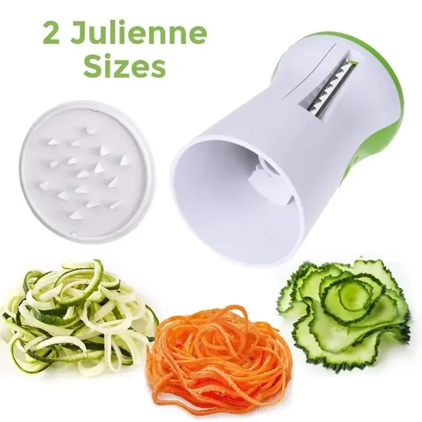  LMETJMA KC0335 Heavy Duty Spiralizer Vegetable Slicer Vegetable Spiral Slicer Cutter Zucchini Pasta Noodle Spaghetti Maker  – View 3