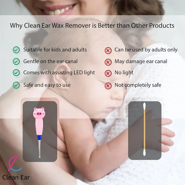 Ear Wax Removal Tool for Kids with LED Light Electric Ear Cleaners – View 5