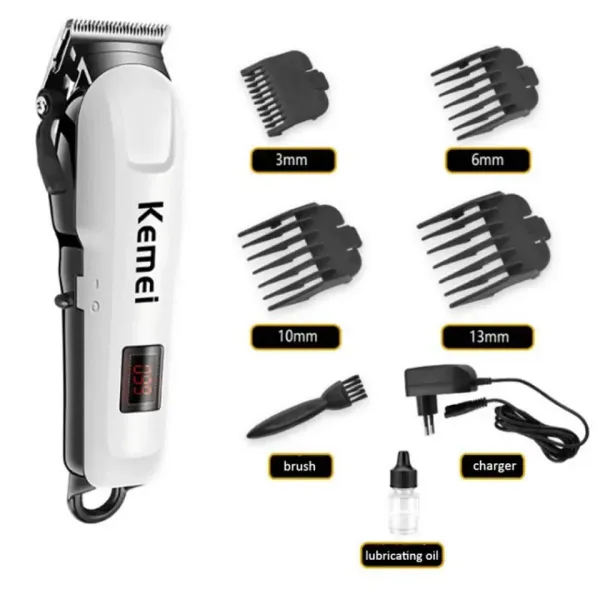 Kemei KM-809A Digital Electric Rechargeable Professional Hair Clipper Trimmer – View 3