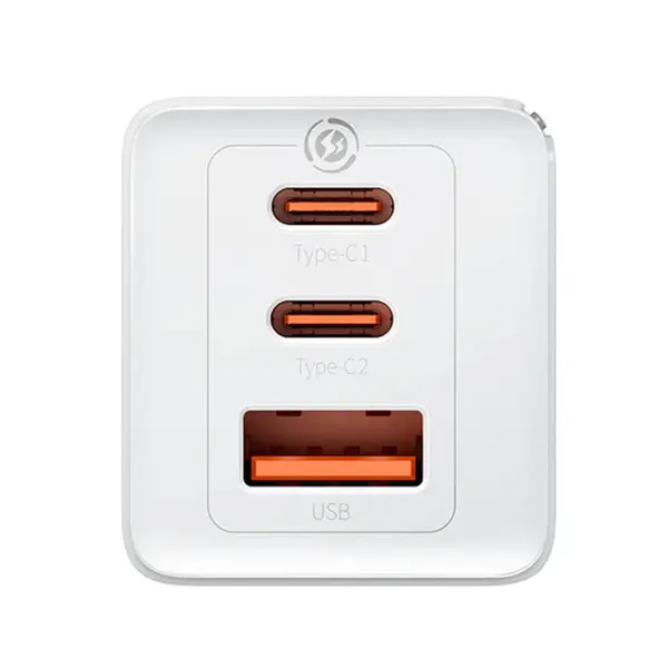 Baseus GaN5 Pro 65W Universal Compatibility Fast Charger  – Color: White – View 3