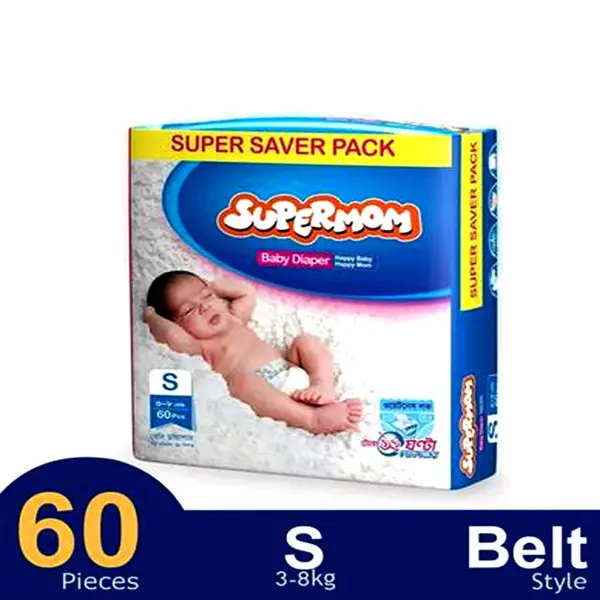 Supermom Belt Diaper 4-8 kg For Comfort System Baby Diaper – Quantity: 60 pcs – View 2
