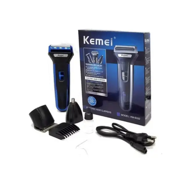 Kemei KM-6330 Rechargeable 3-In-1 Grooming Kit & Shaver for men – View 2
