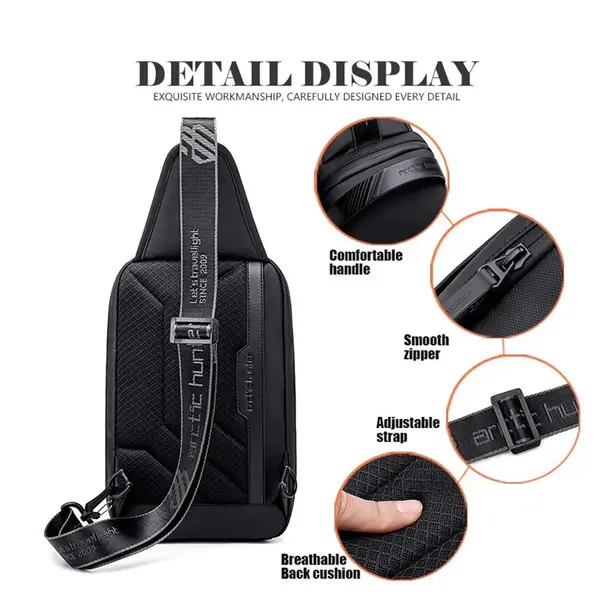 Arctic Hunter XB00121 Sport Waterproof Chest Shoulder Adjustable Cross body Bag – View 3