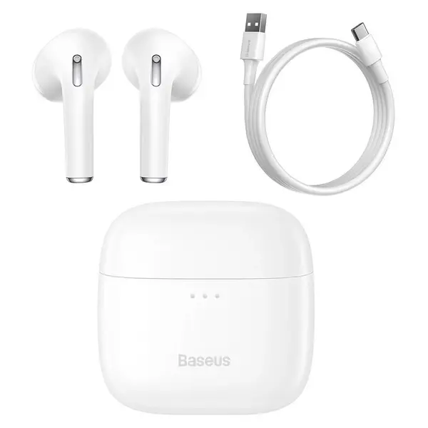 Baseus TWS Bowie E8 True Wireless Earbuds Flash Charging Earphone – Color: White – View 2