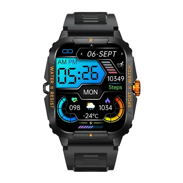 COLMI P76 3ATM Waterproof Smart Watch – Color: Orange – View 2
