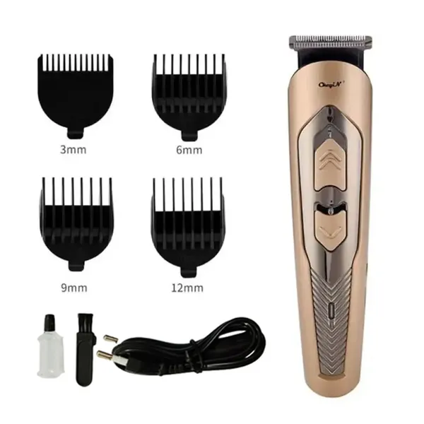 Kemei KM-756 Rechargeable Trimmer and Clipper For Men – Color: Gold – View 1