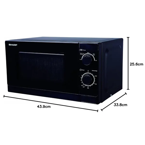 Sharp R-20A0(K)V 20 Liters 800W 5 Auto Menus Mechanical Control Microwave Oven – View 3