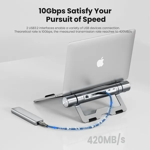 Vyvylabs Wisdom Series VHW06-GY Laptop Stand 6-in-1 Multifunctional – View 5