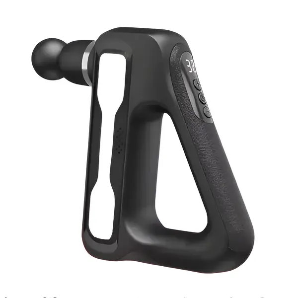 Rechargeable HB‑003 Deep Muscle Massage Gun with 8 Interchangeable Heads – Color: Silver – View 3