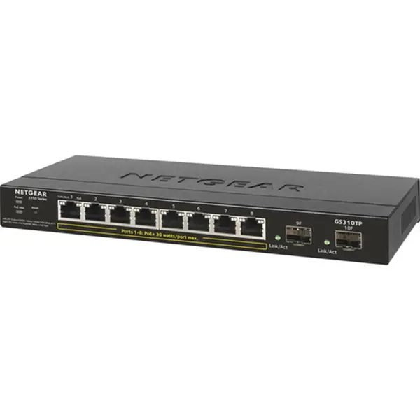 Netgear GS310TP 8-Port Gigabit Smart Managed Ethernet Network Switch – View 2