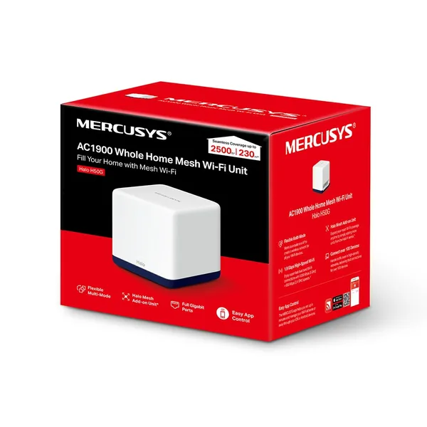 Mercusys Halo H50G AC1900 Dual Band Gigabit Mesh Router – View 3