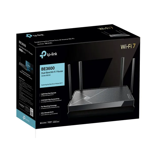 TP-Link Archer BE230 BE3600 Dual-Band WiFi 7 Router – View 4