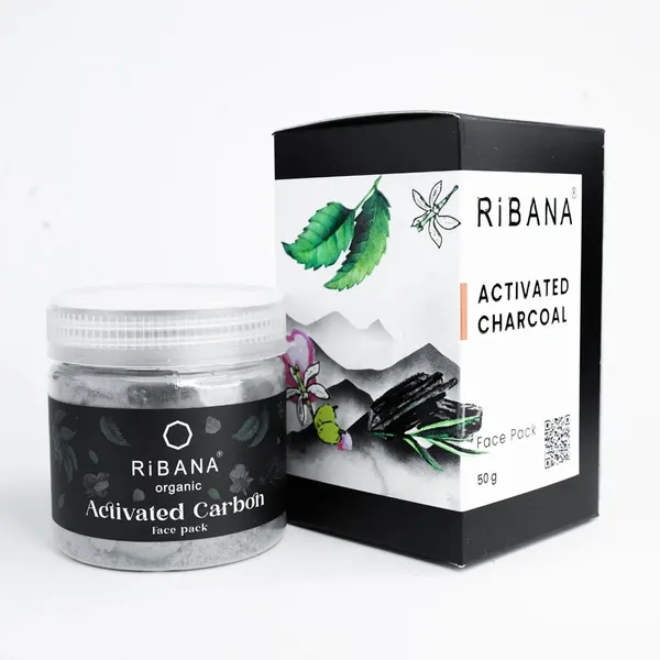Ribana Activated Charcoal Reduces Oil Skin Face pack - 50gm – View 3