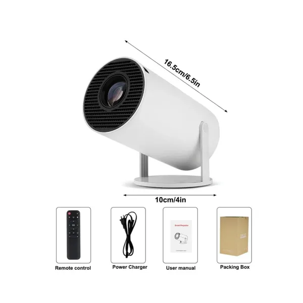 HY300 4K Home Theatre Bluetooth portable android Smart Projector – View 2